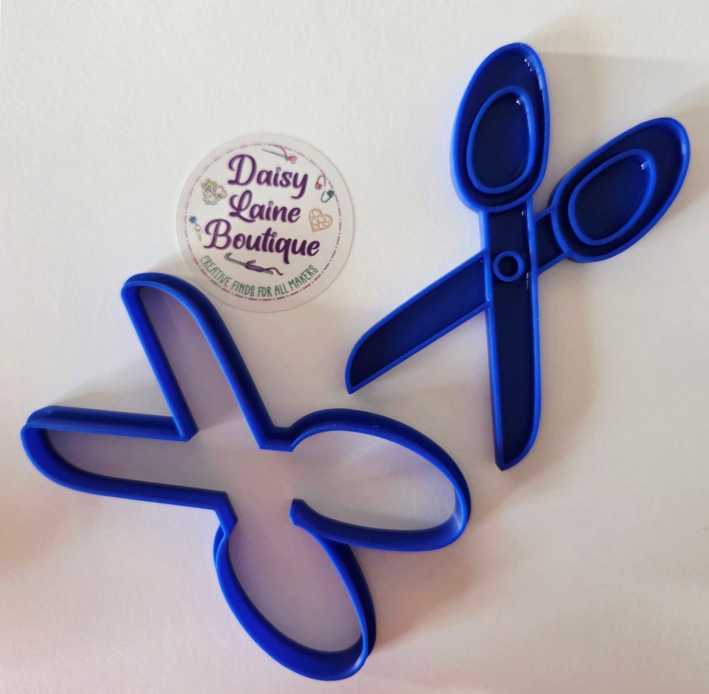 Scissors Fabric Shears Cookie Cutter & Stamp Set - Dough Biscuit Cutters 3D Printed