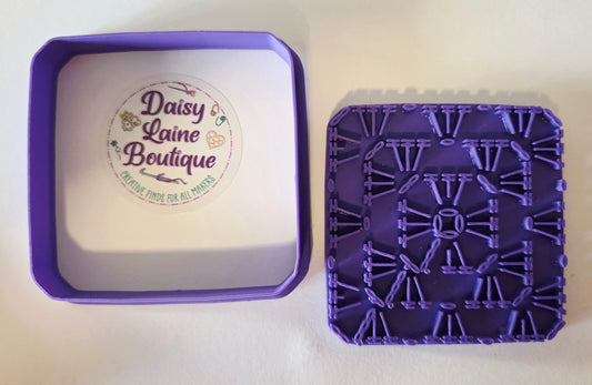 Granny Square Crochet Cookie Cutter & Stamp Set - Dough Biscuit Cutters 3D Printed