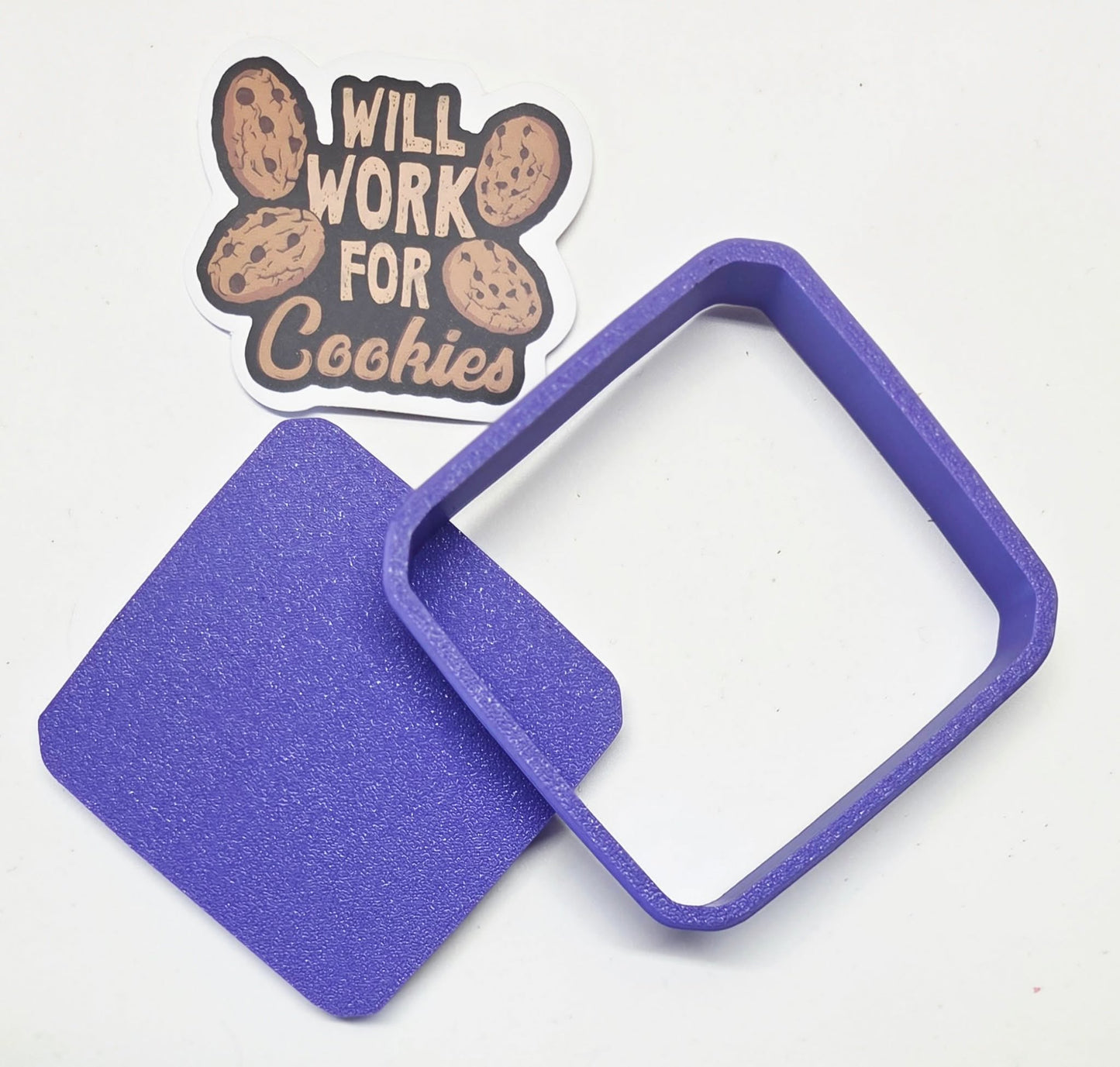 Granny Square Crochet Cookie Cutter & Stamp Set - Dough Biscuit Cutters 3D Printed