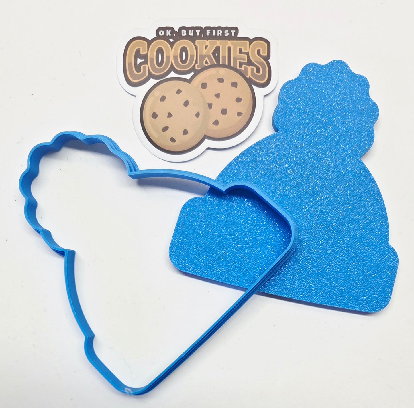 Knitted Stocking Cap Cookie Cutter & Stamp Set - Dough Biscuit Cutters 3D Printed