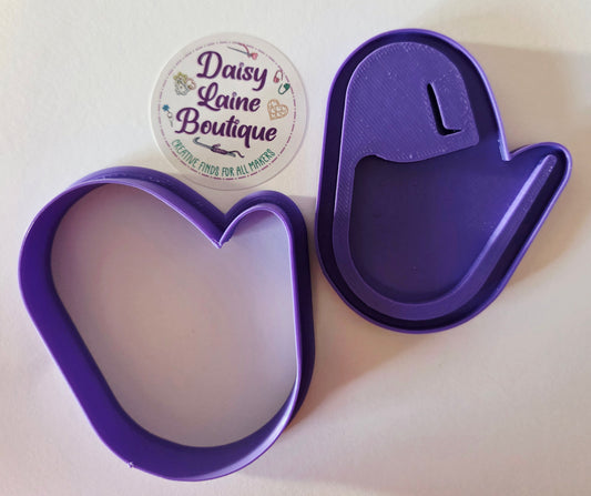Stitch Marker Open Knitting Crochet Cookie Cutter & Stamp Set - Dough Biscuit Cutters 3D Printed