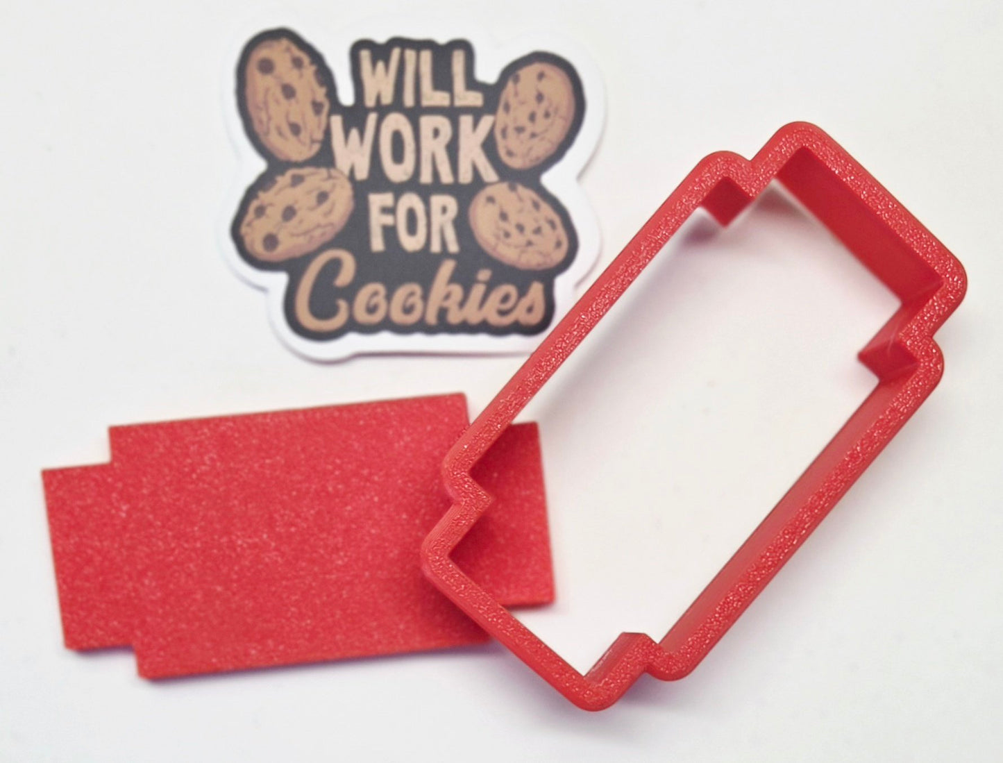 Thread Spool Squared Sew Embroidery Cross Stitch Cookie Cutter & Stamp Set - Dough Biscuit Cutters 3D Printed