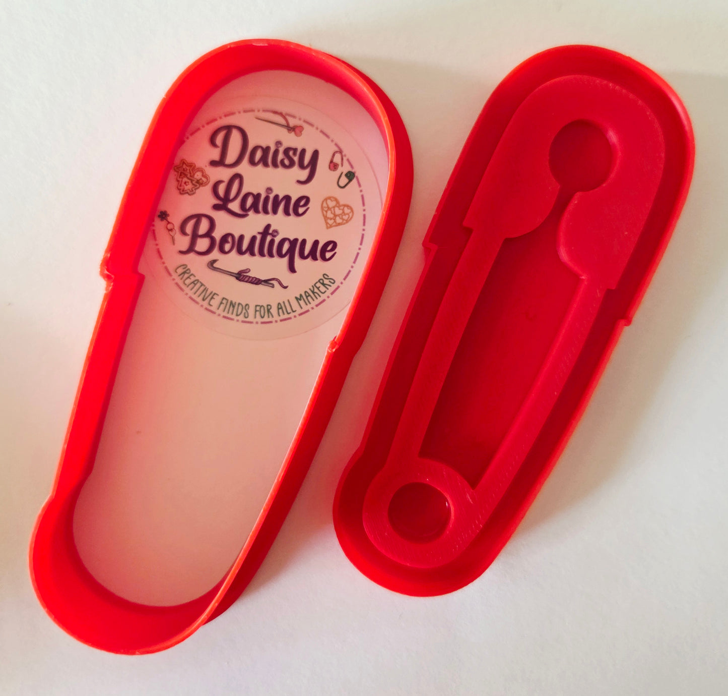 Safety Pin Closed Seamstress Sew Cookie Cutter & Stamp Set - Dough Biscuit Cutters 3D Printed