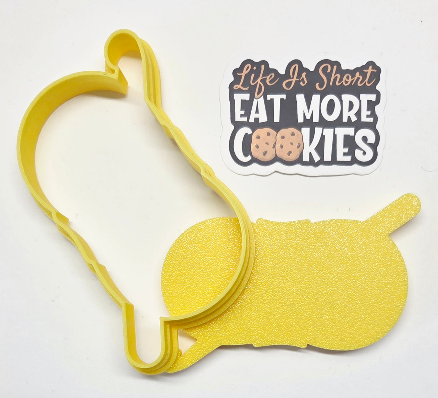 Yarn Skein and Crochet Hook Cookie Cutter & Stamp Set - Dough Biscuit Cutters 3D Printed