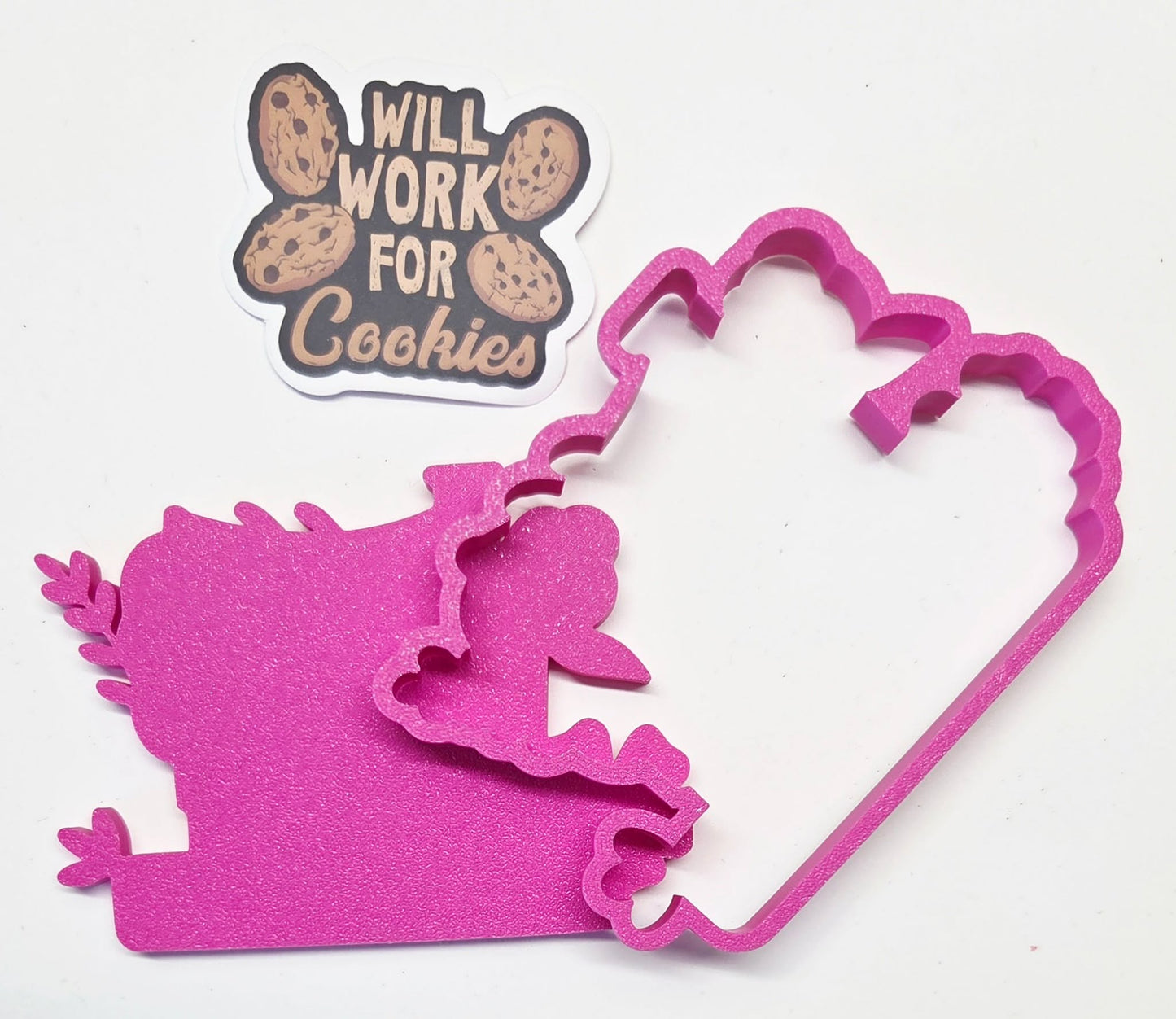Fancy Sewing Machine Floral Cookie Cutter & Stamp Set - Dough Biscuit Cutters 3D Printed