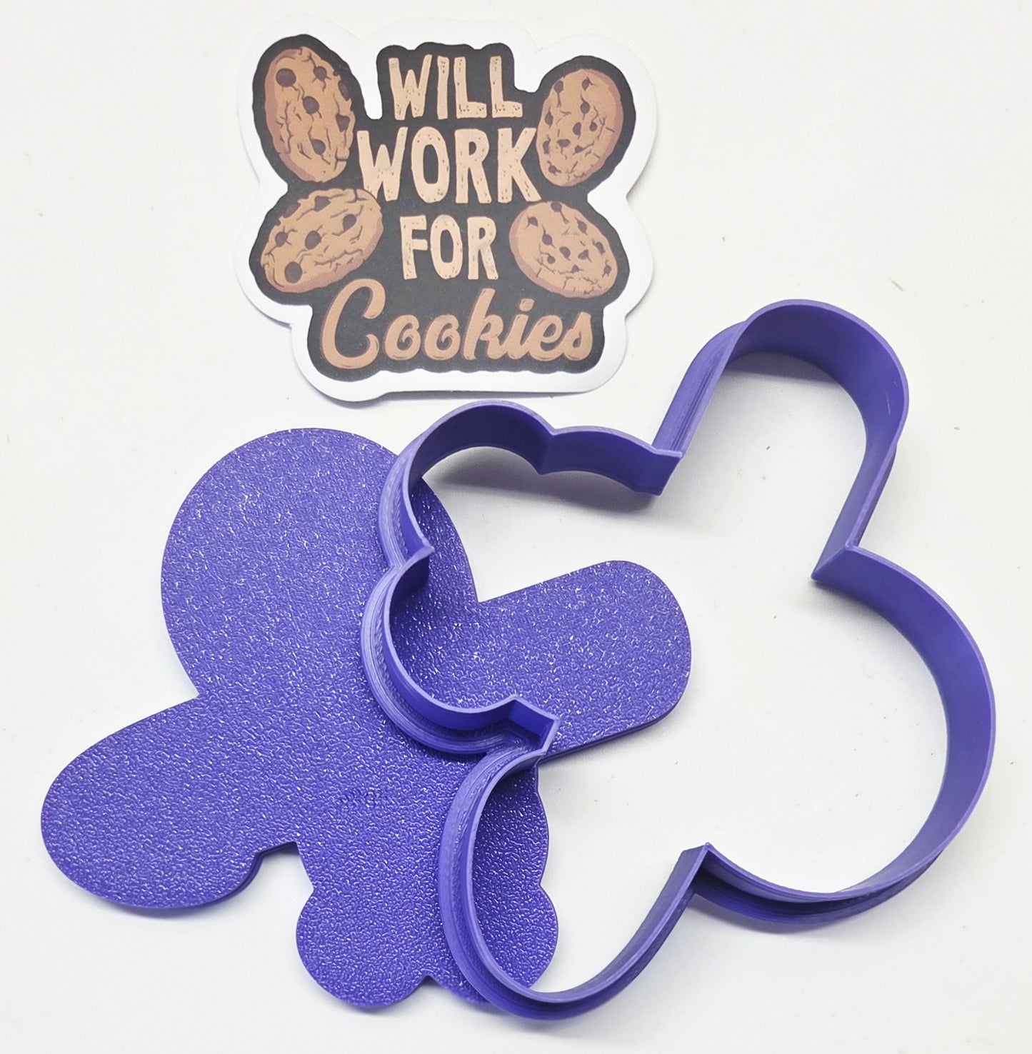 Crochet Hook and Yarn Stitch Cookie Cutter & Stamp Set - Dough Biscuit Cutters 3D Printed