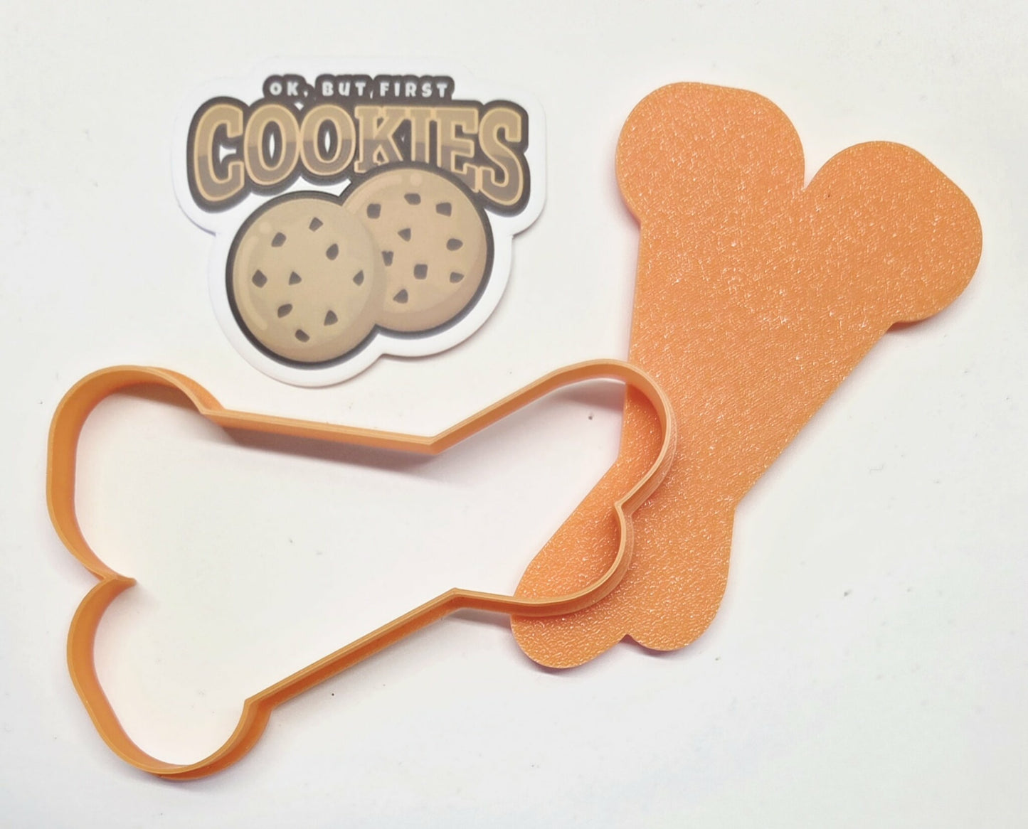 Knitting Needles Knit Cookie Cutter & Stamp Set - Dough Biscuit Cutters 3D Printed