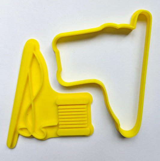 Thread Bobbin & Needle Cross Stitch Cookie Cutter & Stamp Set - Dough Biscuit Cutters 3D Printed