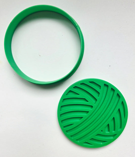 Yarn Ball Cookie Cutter & Stamp Set - Dough Biscuit Cutters 3D Printed