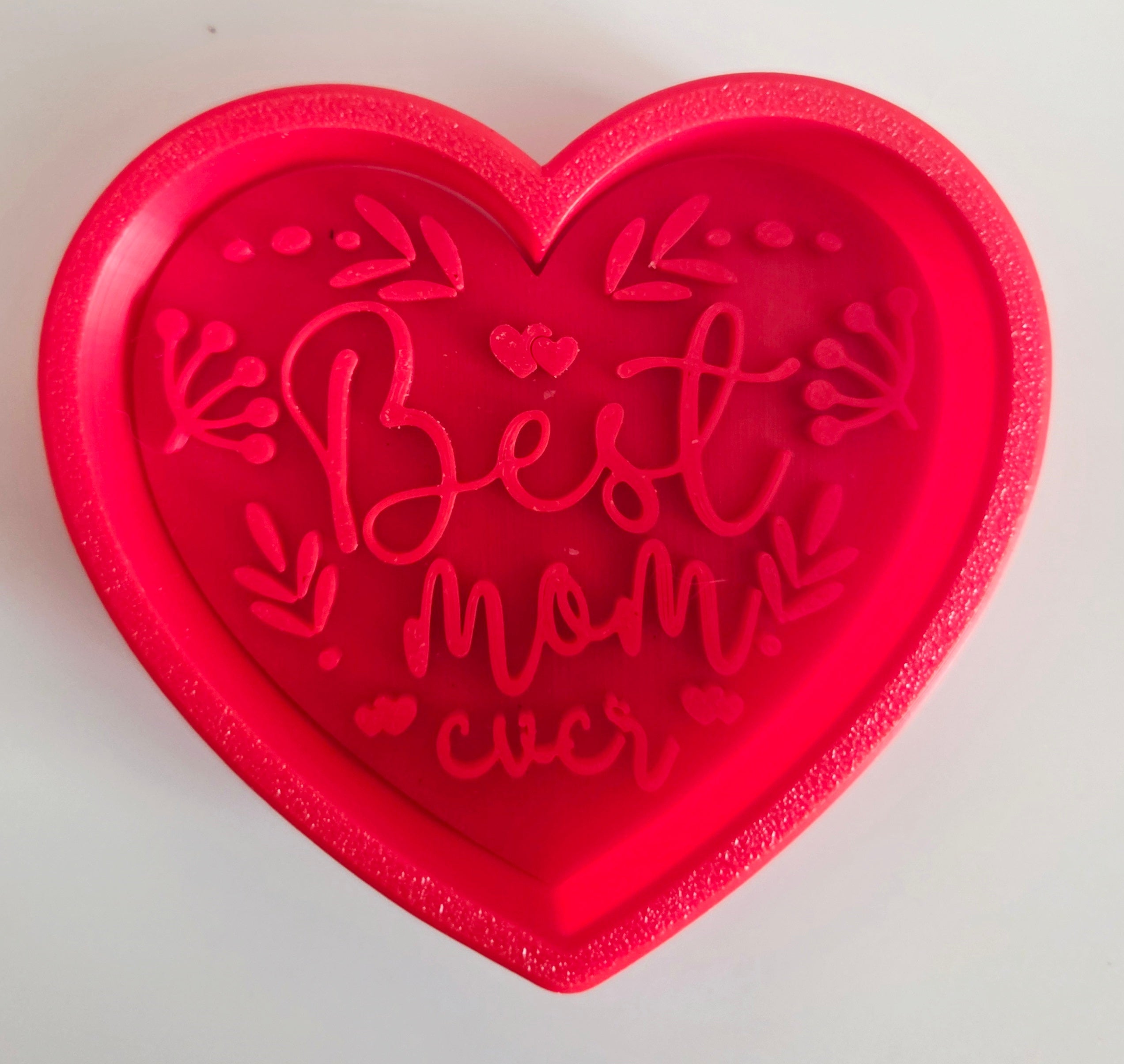 Best Mom Heart Cookie Cutter & Stamp Set
