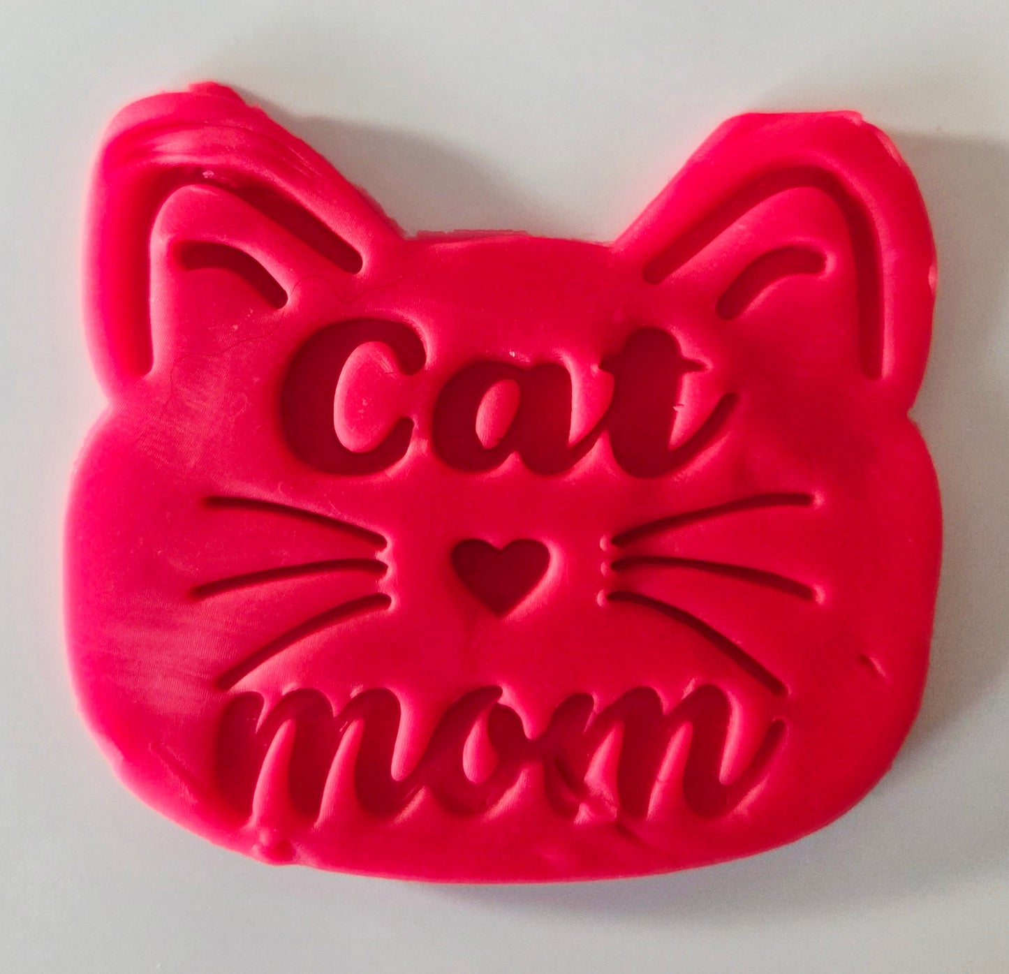 Cat Mom Cookie Cutter & Stamp Set - Dough Biscuit Cutters 3D Printed