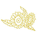 Sunflower Swag - Redwork Machine Embroidery Design