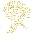 Sunflower Redwork Machine Embroidery Design