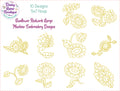 Sunflower Redwork Full Set Machine Embroidery Designs