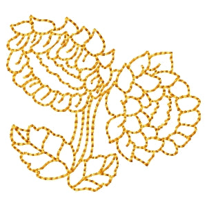 Sunflower Duo Redwork Machine Embroidery Design