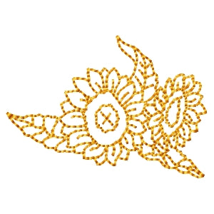 Sunflower Swag Redwork Machine Embroidery Designs
