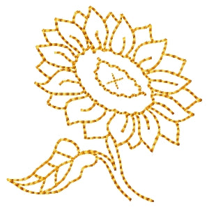 Sunflower Redwork Machine Embroidery Designs