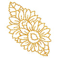 Sunflower Garland Redwork Machine Embroidery Design