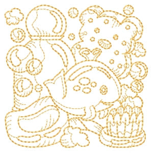 Bath Time For Baby Redwork Machine Embroidery Designs