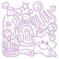 Bath Time Comb & Star Redwork Machine Embroidery Designs