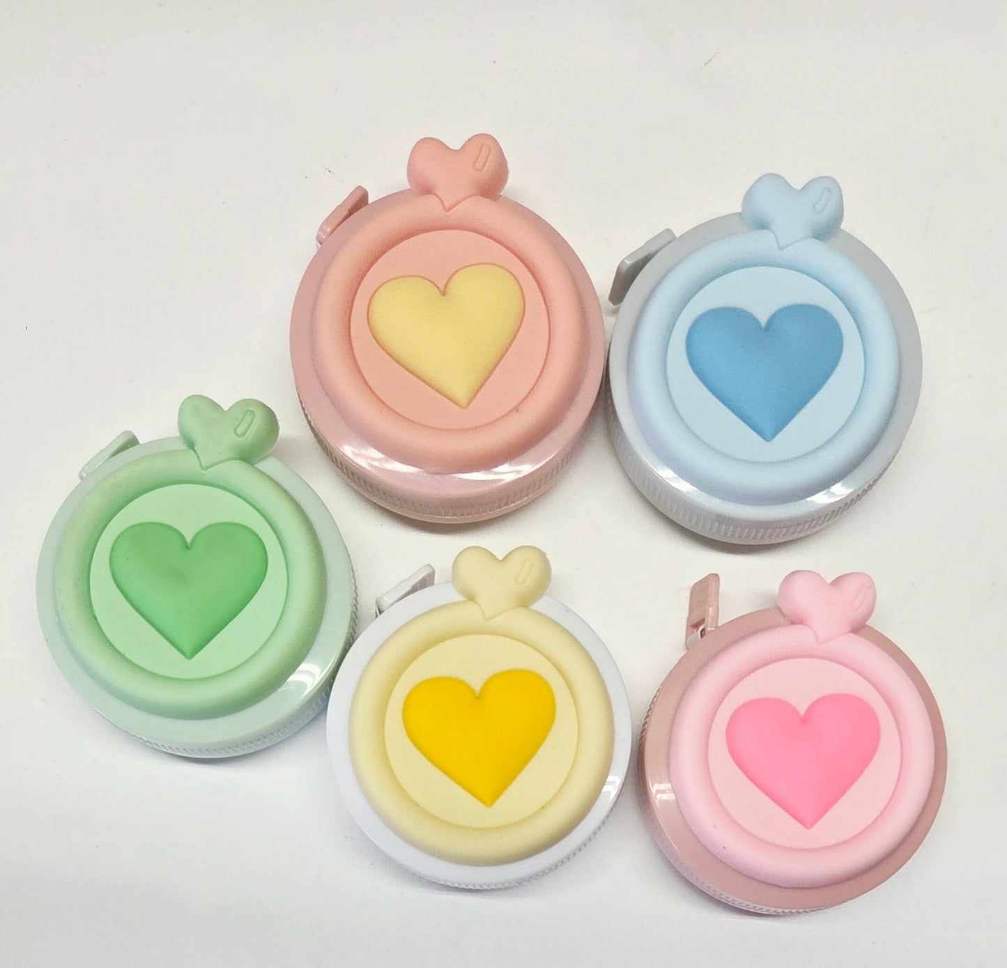 Heart Retractable Tape Measure ~ Measuring Ruler ~ Sewing Tailor Quilter Crafting ~ Tape Measure ~ Soft Flat ~ 60"/150cm