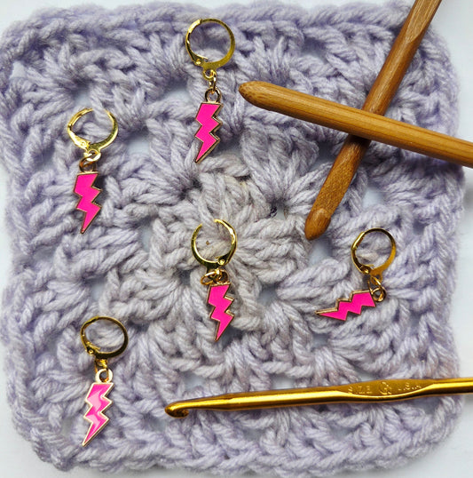 Lightning Bolt Stitch Markers