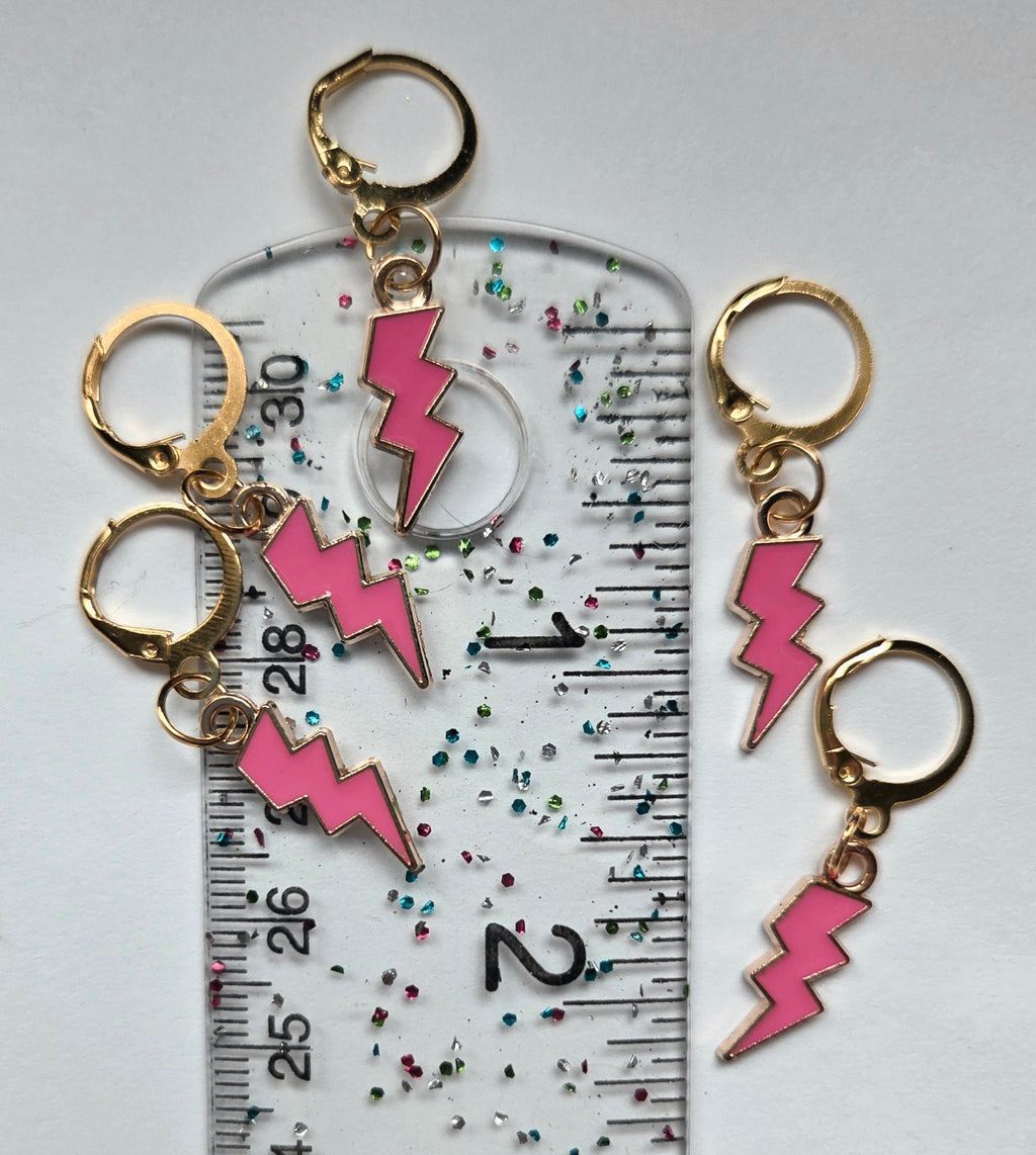 Lightning Bolt Stitch Markers