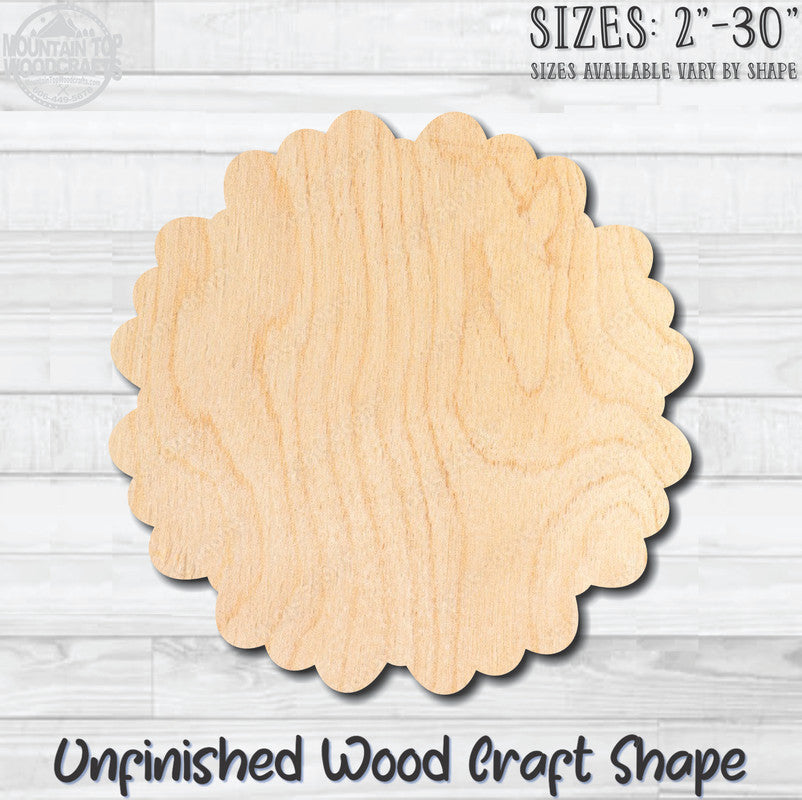 Flower 33 Unfinished Wood Shape Blank Laser Engraved Cutout Woodcraft Craft Supply