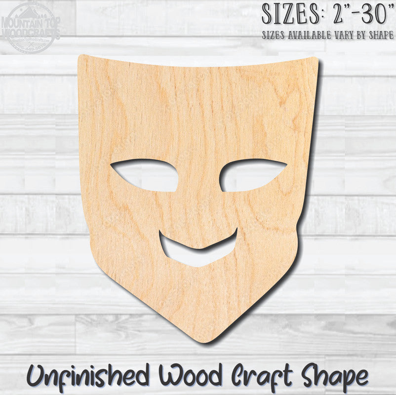 Masquerade Mardi Gras Mask 31 Unfinished Wood Shape Blank Laser Engraved Cutout Woodcraft Craft Supply