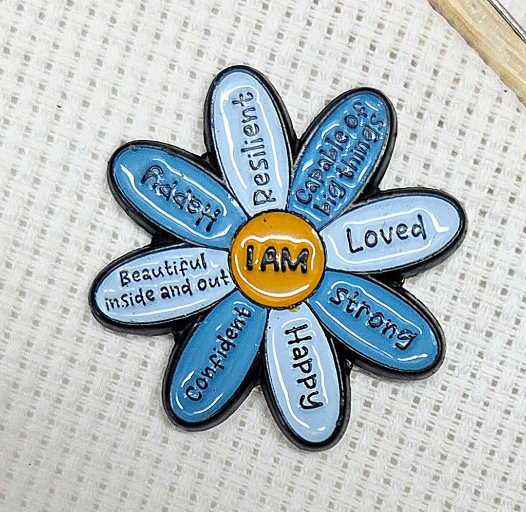 I Am ... Daisy Enamel Magnetic Needle Minder / Needle Keeper
