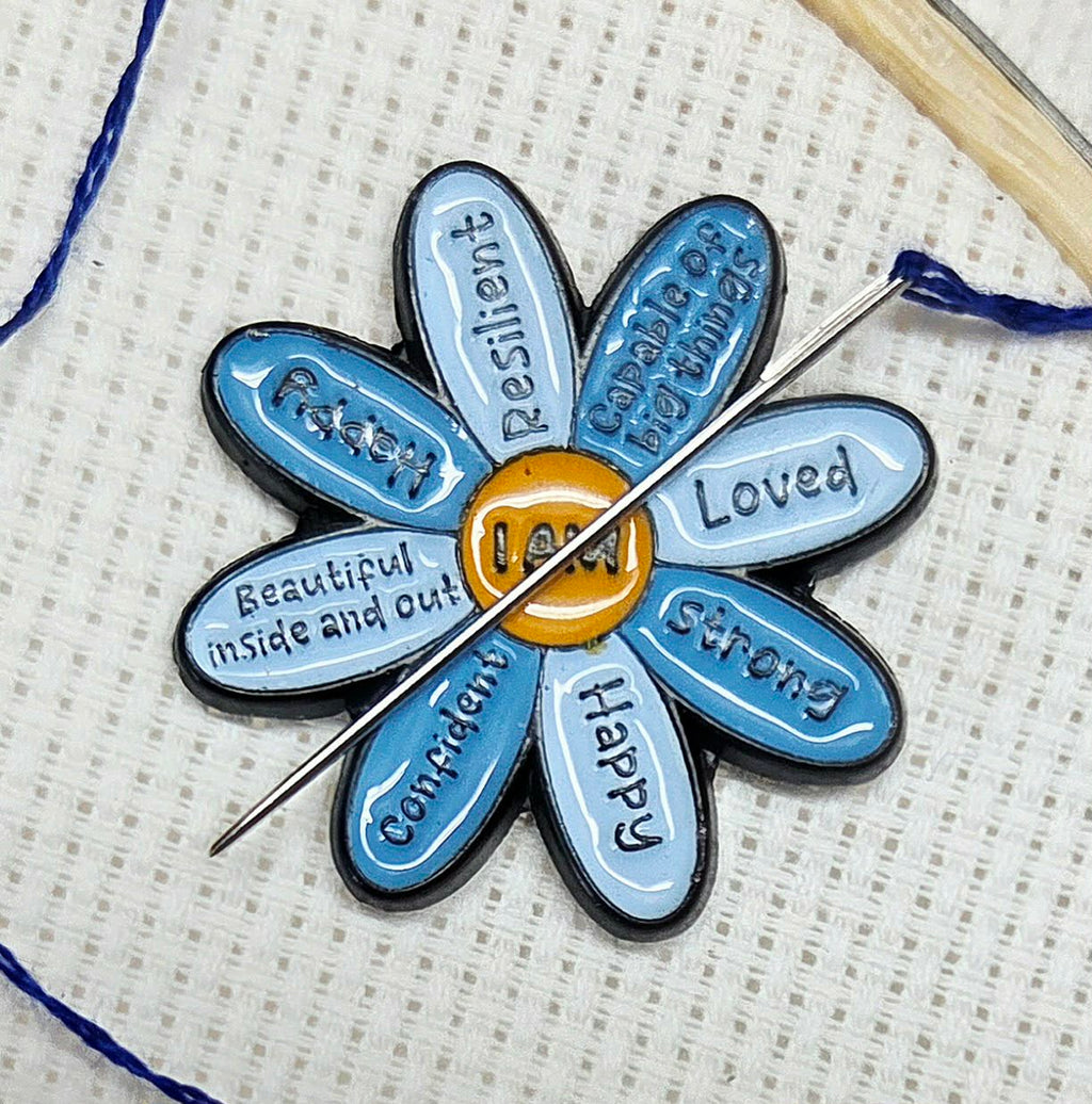I Am ... Daisy Enamel Magnetic Needle Minder / Needle Keeper