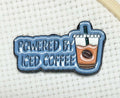 Powered By Iced Coffee Enamel Magnetic Needle Minder / Needle Keeper
