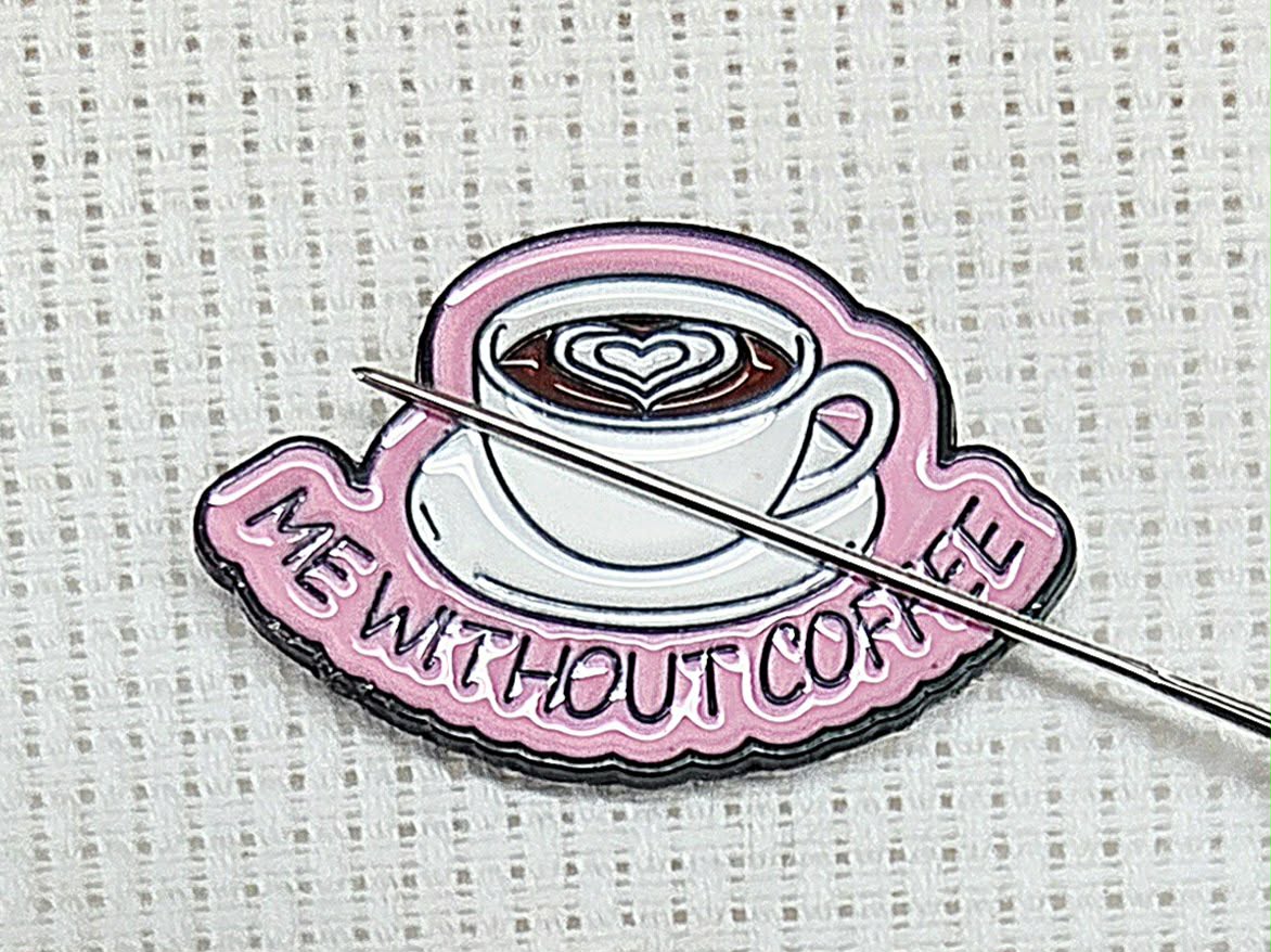 Me Without Coffee Enamel Magnetic Needle Minder / Needle Keeper