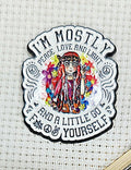 Hippie I'm Mostly Peace Enamel Magnetic Needle Minder / Needle Keeper