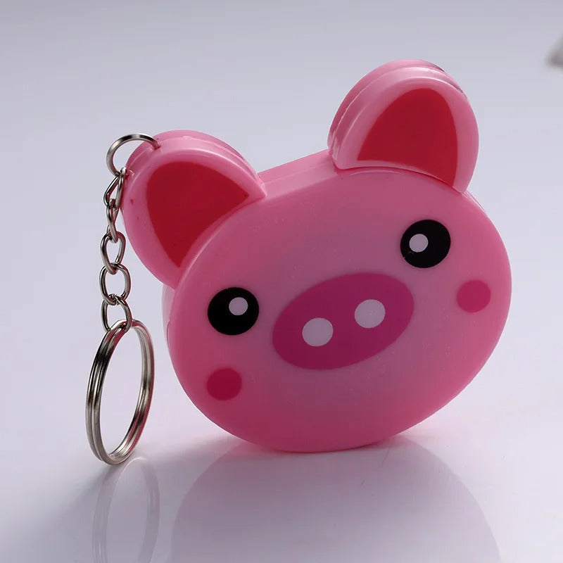 Pig Tape Measure Keychain