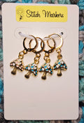Mushroom Bling  Stitch Markers