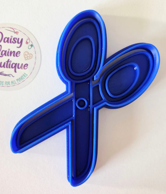 Scissors Fabric Shears Cookie Cutter & Stamp Set
