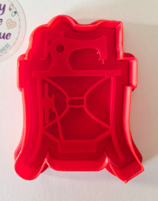 Treadle Sewing Machine Cookie Cutter & Stamp Set