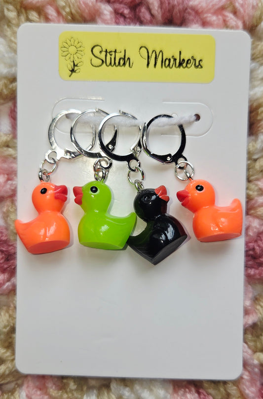 Halloween Rubber Ducky Stitch Markers