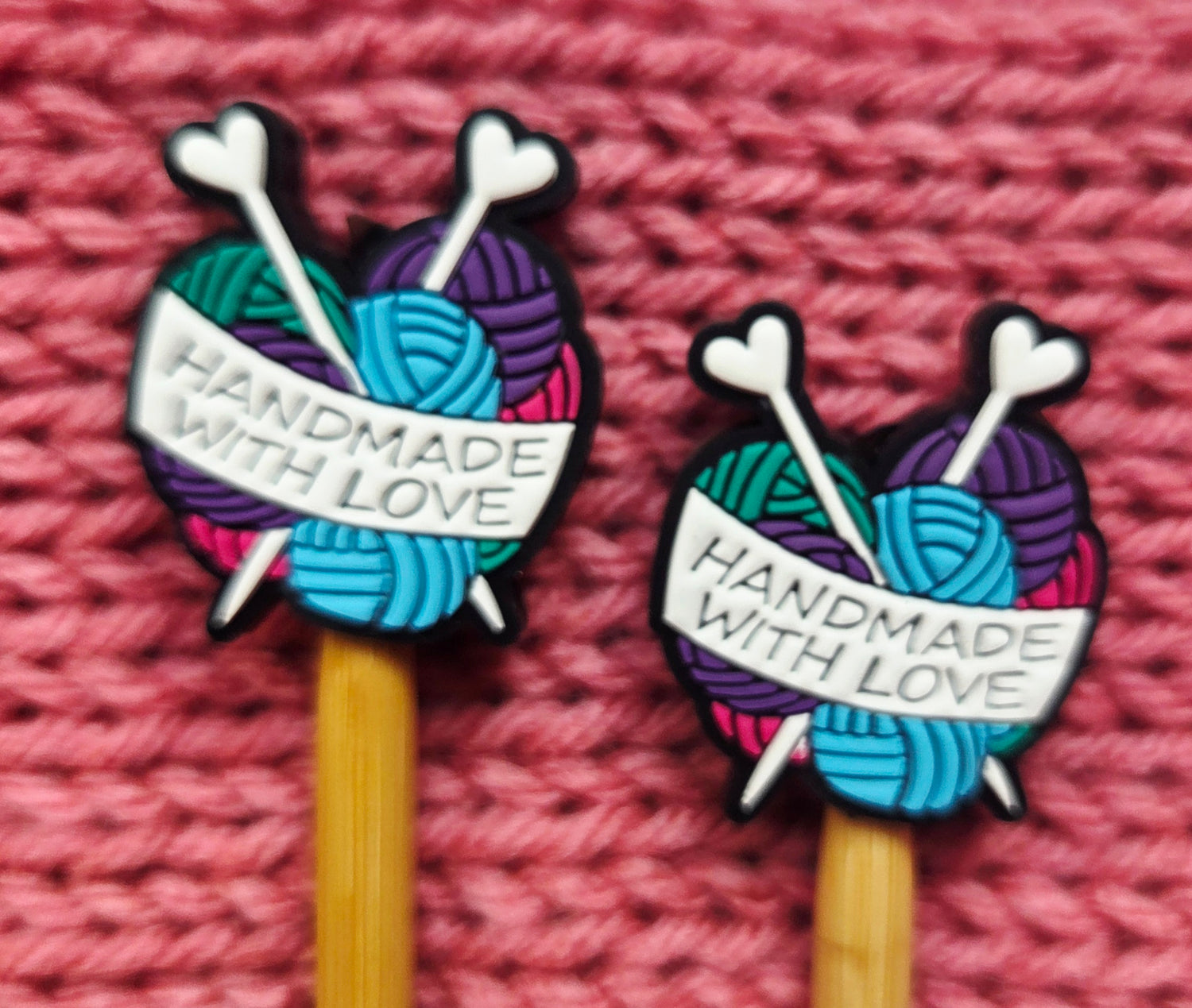 Knit Heart Handmade With Love Knitting Needle Point Protectors