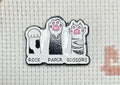Rock Paper Scissors Cat Paw Enamel Magnetic Needle Minder / Needle Keeper