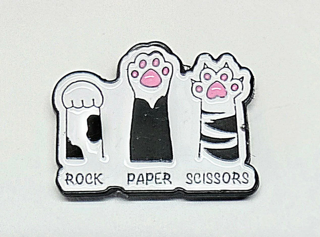 Rock Paper Scissors Cat Paw Enamel Magnetic Needle Minder / Needle Keeper