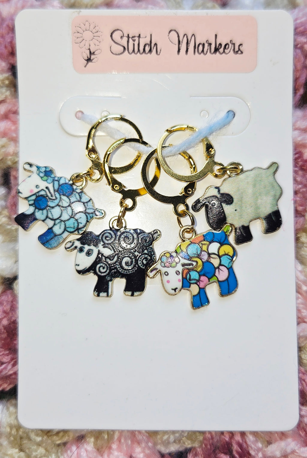 Sheep Yarn Balls Stitch Markers