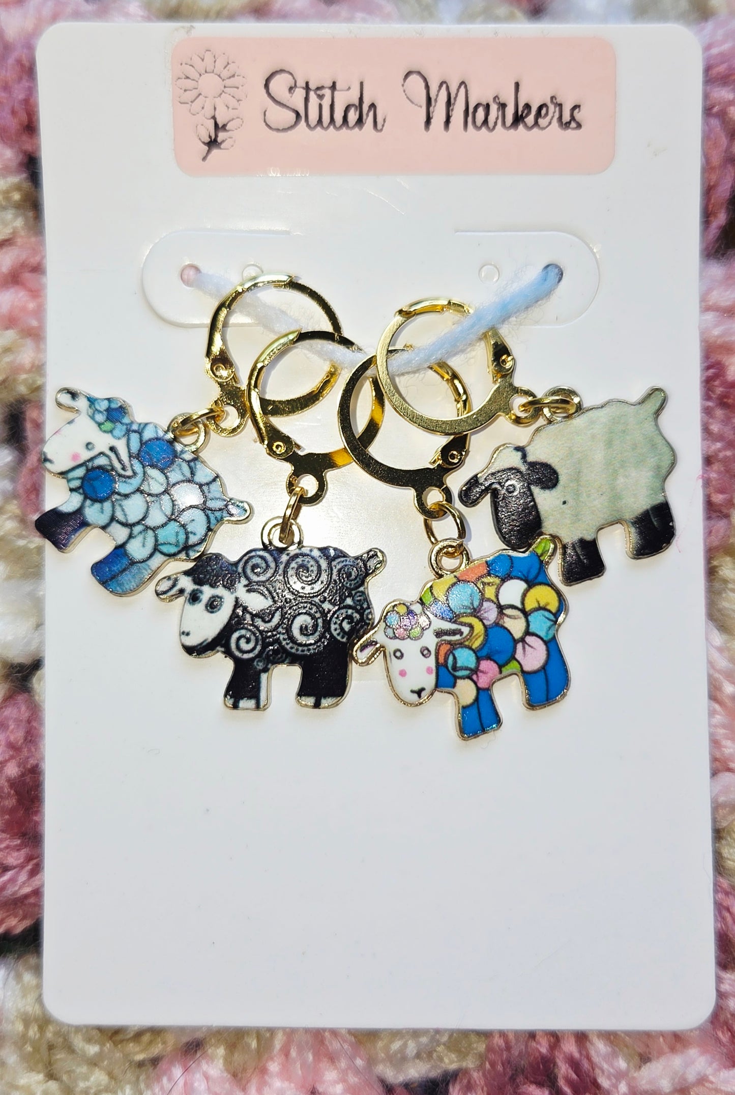 Sheep Yarn Balls Stitch Markers