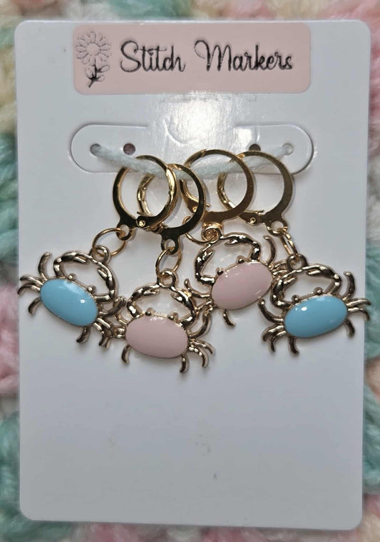 Crabs Colorful Stitch Markers