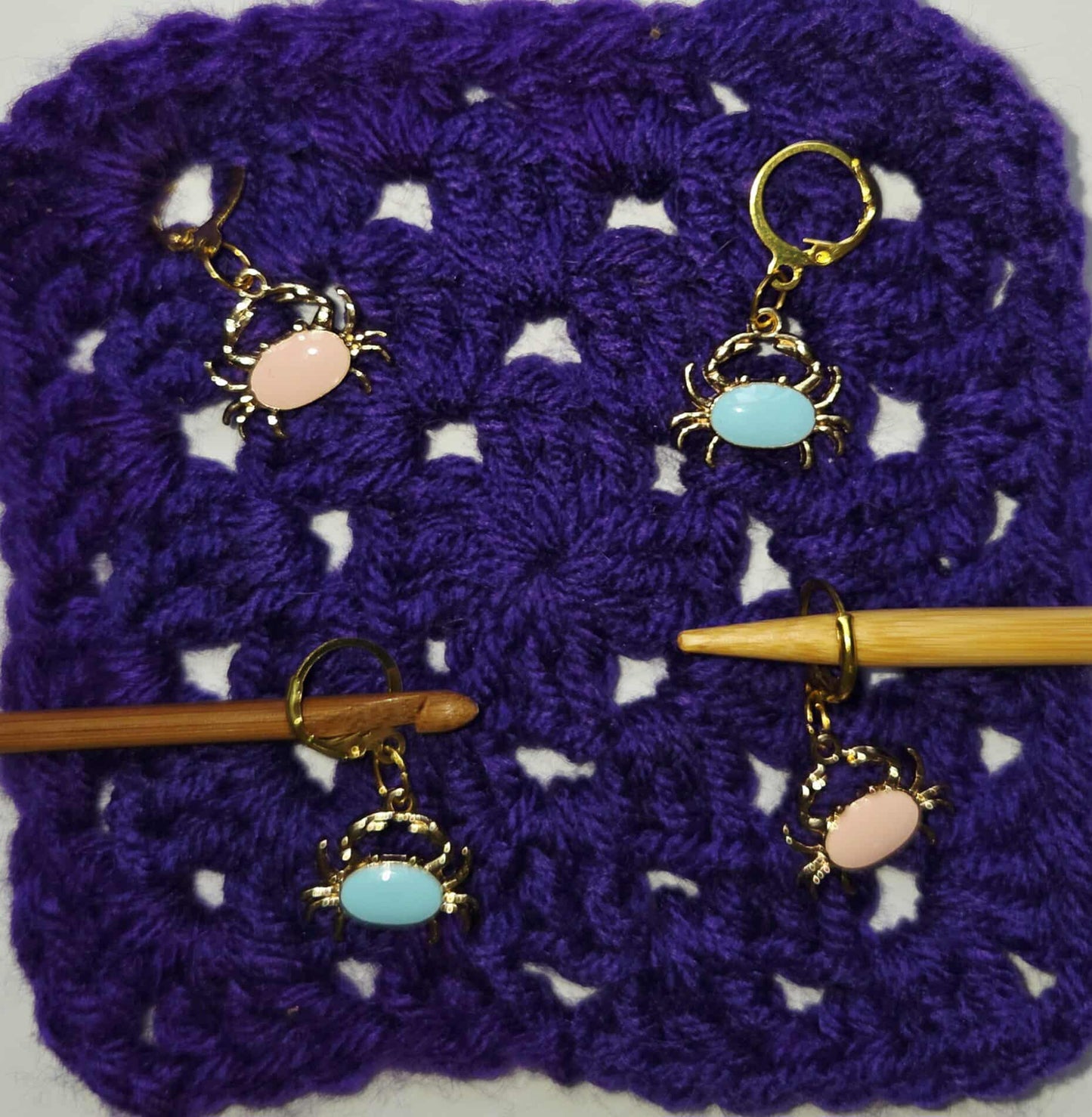 Crabs Colorful Stitch Markers