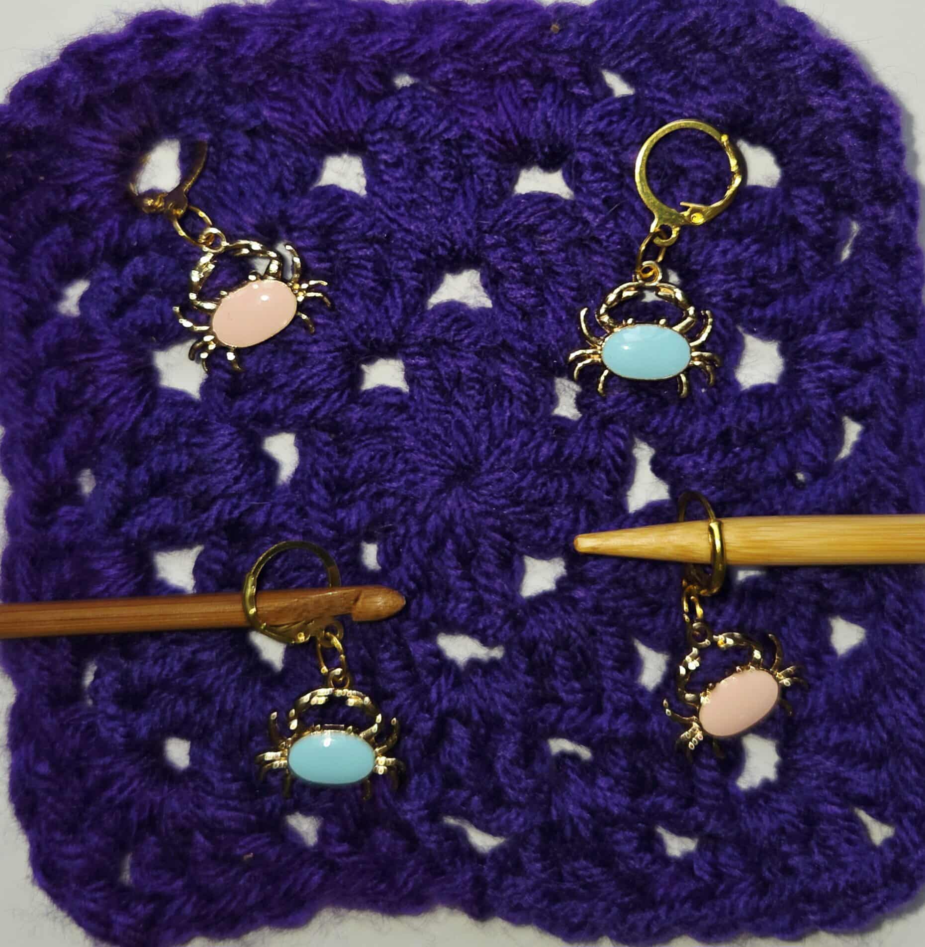 Crabs Colorful Stitch Markers