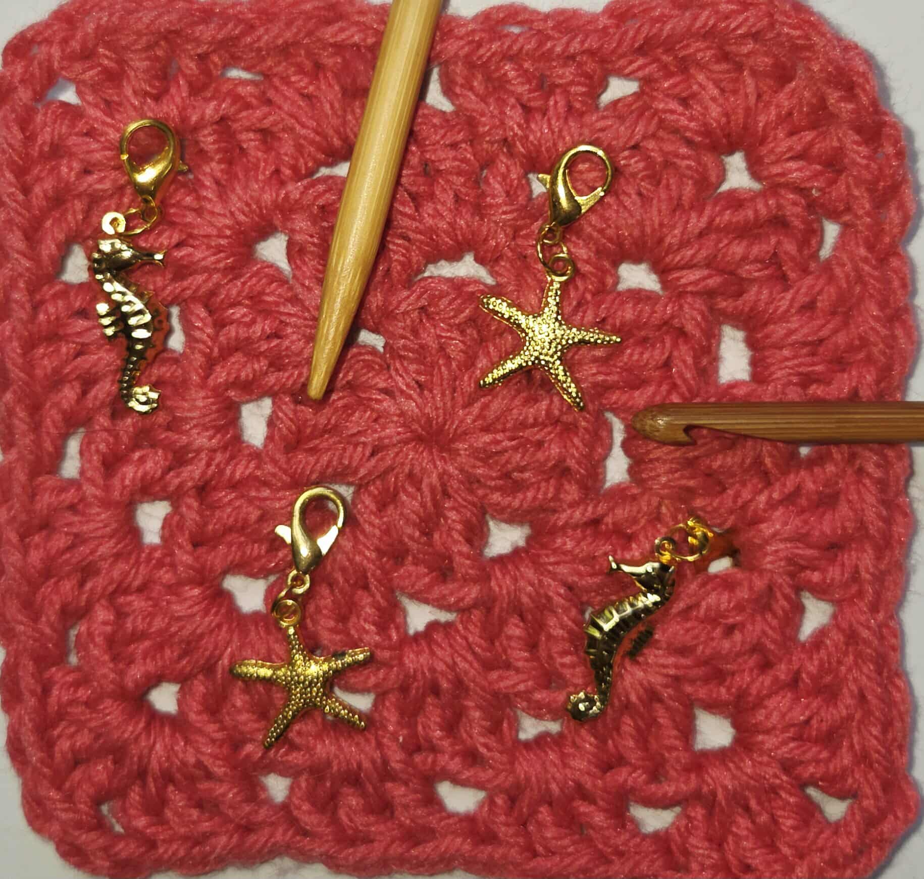 Starfish & Seahorse Gold Stitch Markers