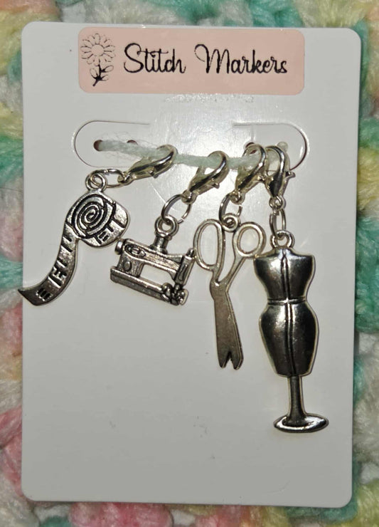 Sewing Seamstress Charms Stitch Markers
