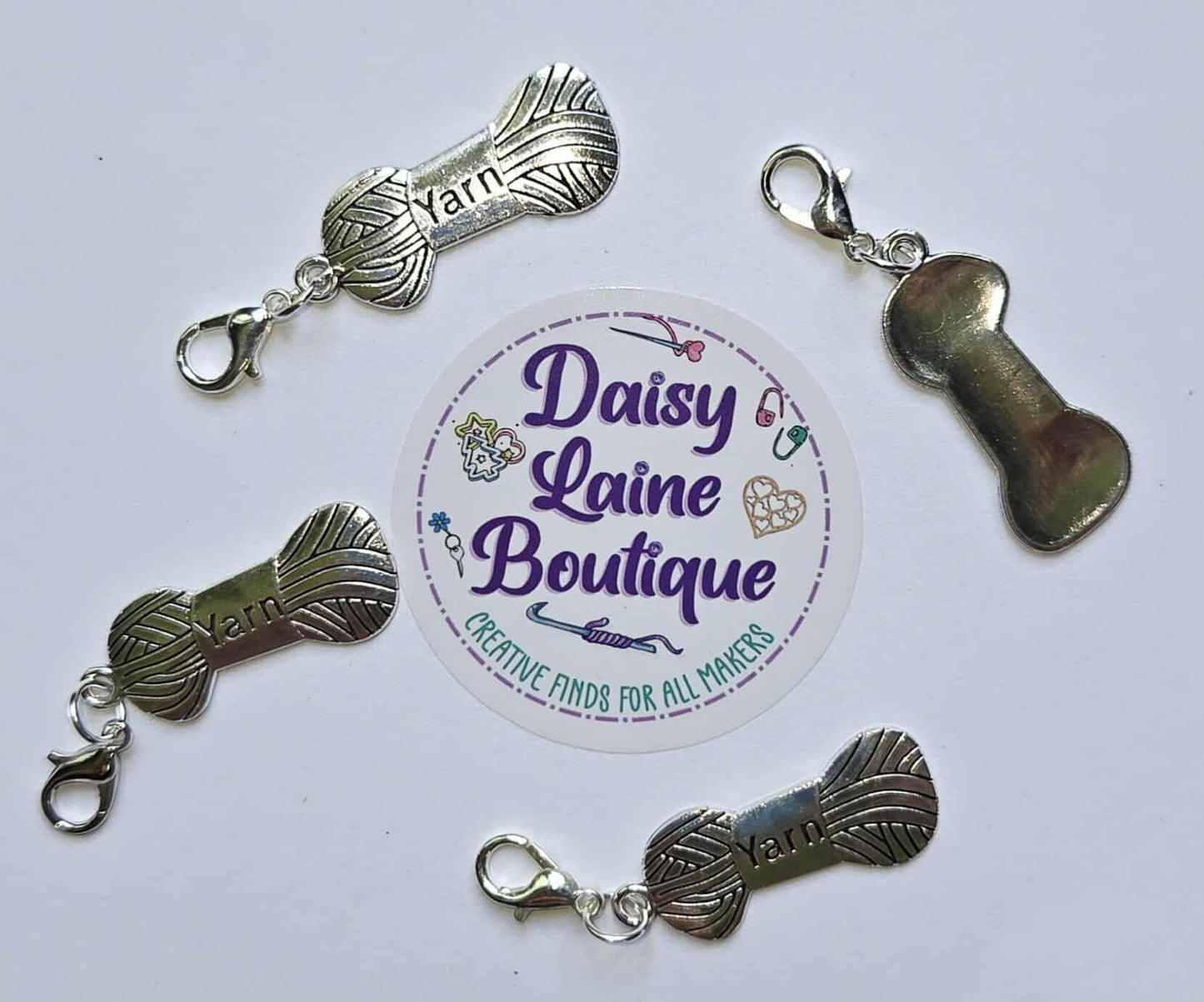 Yarn Skein Charm Stitch Markers
